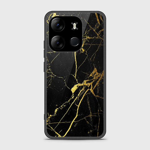 Infinix Smart 7 Cover- Black Marble Series - HQ Ultra Shine Premium Infinity Glass Soft Silicon Borders Case