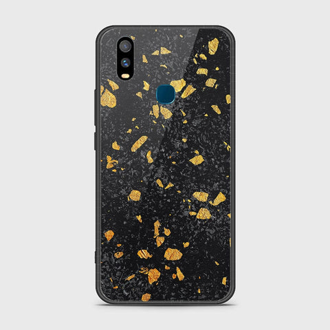 Vivo Y11 2019 Cover- Black Marble Series - HQ Ultra Shine Premium Infinity Glass Soft Silicon Borders Case