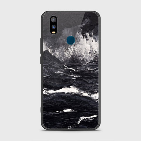 Vivo Y11 2019 Cover- Black Marble Series - HQ Ultra Shine Premium Infinity Glass Soft Silicon Borders Case