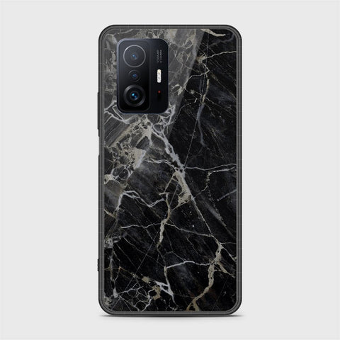 Xiaomi 11T Cover- Black Marble Series - HQ Ultra Shine Premium Infinity Glass Soft Silicon Borders Case