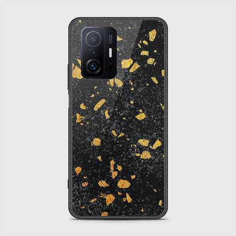 Xiaomi 11T Cover- Black Marble Series - HQ Ultra Shine Premium Infinity Glass Soft Silicon Borders Case