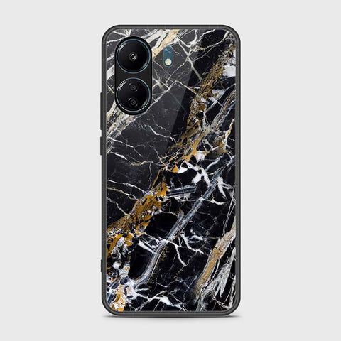 Xiaomi Redmi 13C Cover- Black Marble Series - HQ Ultra Shine Premium Infinity Glass Soft Silicon Borders Case (Fast delivery)