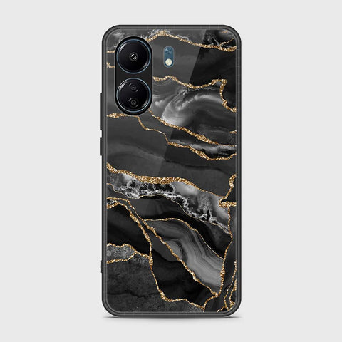 Xiaomi Redmi 13C Cover- Black Marble Series - HQ Ultra Shine Premium Infinity Glass Soft Silicon Borders Case (Fast delivery)