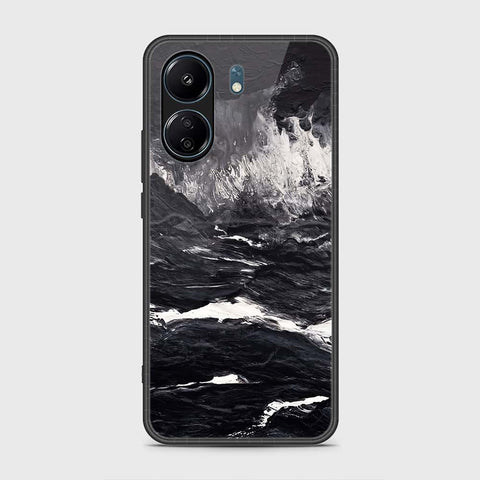 Xiaomi Redmi 13C Cover- Black Marble Series - HQ Ultra Shine Premium Infinity Glass Soft Silicon Borders Case (Fast delivery)