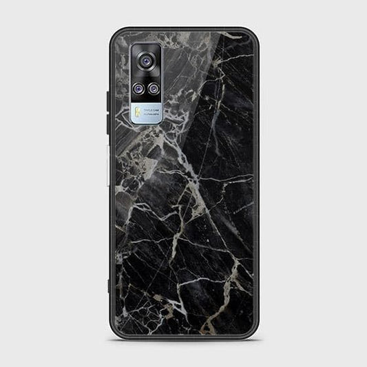 Vivo Y51a Cover - Black Marble Series - HQ Ultra Shine Premium Infinity Glass Soft Silicon Borders Case