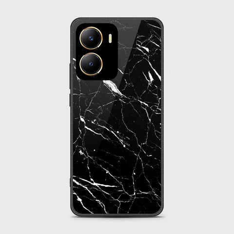 Vivo Y56 Cover- Black Marble Series - HQ Ultra Shine Premium Infinity Glass Soft Silicon Borders Case