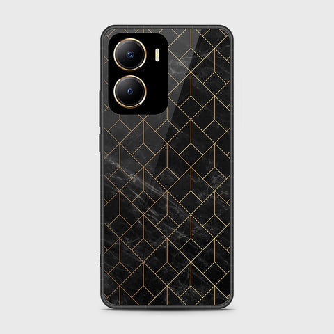 Vivo Y56 Cover- Black Marble Series - HQ Ultra Shine Premium Infinity Glass Soft Silicon Borders Case