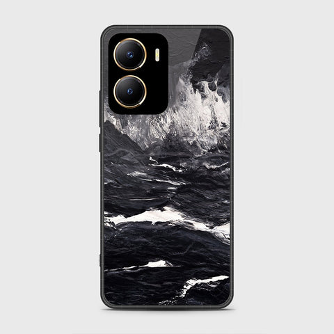 Vivo Y56 Cover- Black Marble Series - HQ Ultra Shine Premium Infinity Glass Soft Silicon Borders Case