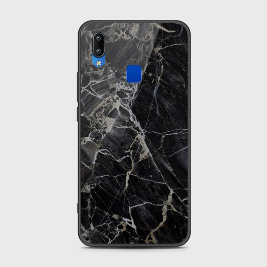 Vivo Y91i Cover- Black Marble Series - HQ Ultra Shine Premium Infinity Glass Soft Silicon Borders Case