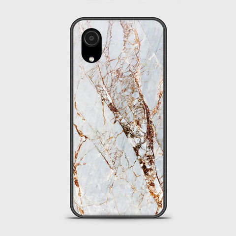 Samsung Galaxy A03 Core Cover - White Marble Series - HQ Ultra Shine Premium Infinity Glass Soft Silicon Borders Case