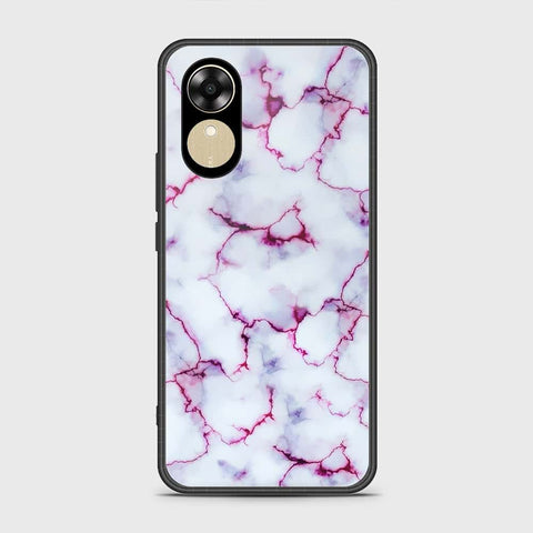 Oppo A17k Cover- White Marble Series - HQ Ultra Shine Premium Infinity Glass Soft Silicon Borders Case