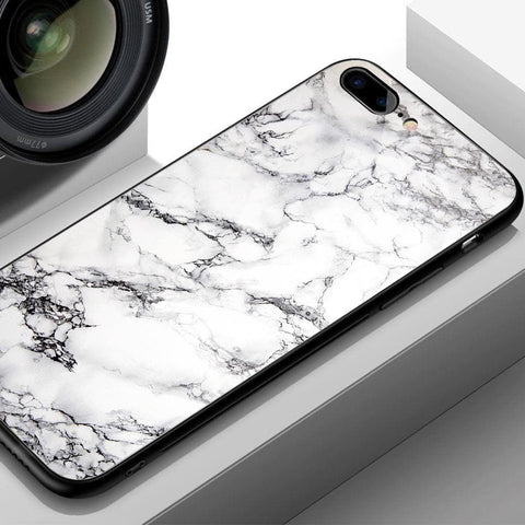 Oppo F19 Pro Cover - White Marble Series - HQ Ultra Shine Premium Infinity Glass Soft Silicon Borders Case