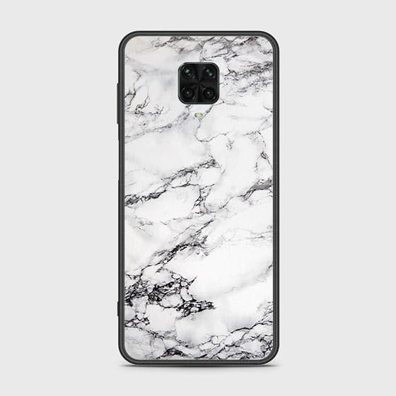 Xiaomi Poco M2 Pro Cover - White Marble Series - HQ Ultra Shine Premium Infinity Glass Soft Silicon Borders Case