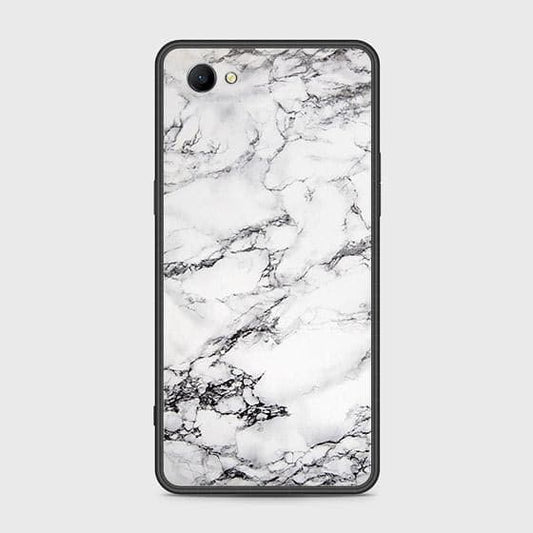 Oppo A3 Cover - White Marble Series - HQ Ultra Shine Premium Infinity Glass Soft Silicon Borders Case