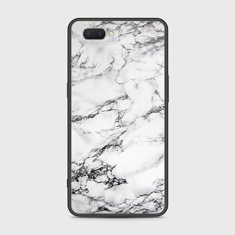 Realme C1 Cover - White Marble Series - HQ Ultra Shine Premium Infinity Glass Soft Silicon Borders Case