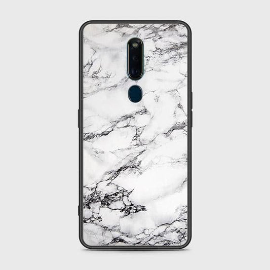 Oppo R19 Cover - White Marble Series - HQ Ultra Shine Premium Infinity Glass Soft Silicon Borders Case