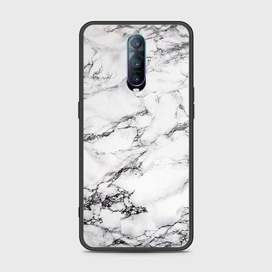 OPPO R17 Pro Cover - White Marble Series - HQ Ultra Shine Premium Infinity Glass Soft Silicon Borders Case