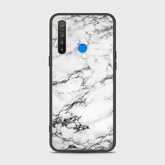 Realme 6i Cover - White Marble Series - HQ Ultra Shine Premium Infinity Glass Soft Silicon Borders Case