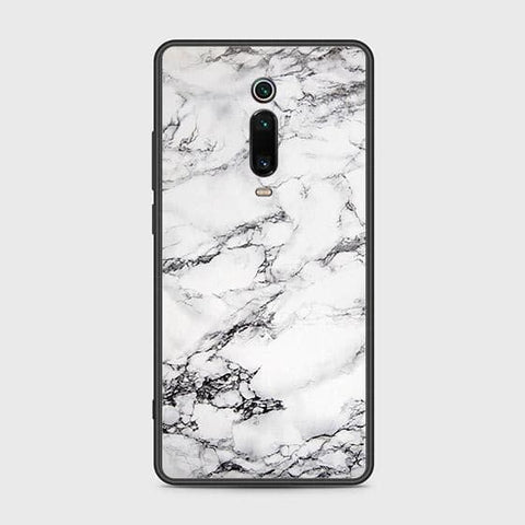 Xiaomi Mi 9T Cover - White Marble Series - HQ Ultra Shine Premium Infinity Glass Soft Silicon Borders Case