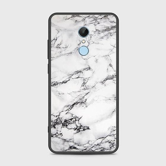 Xiaomi Redmi Note 5 / Redmi 5 Plus Cover - White Marble Series - HQ Ultra Shine Premium Infinity Glass Soft Silicon Borders Case