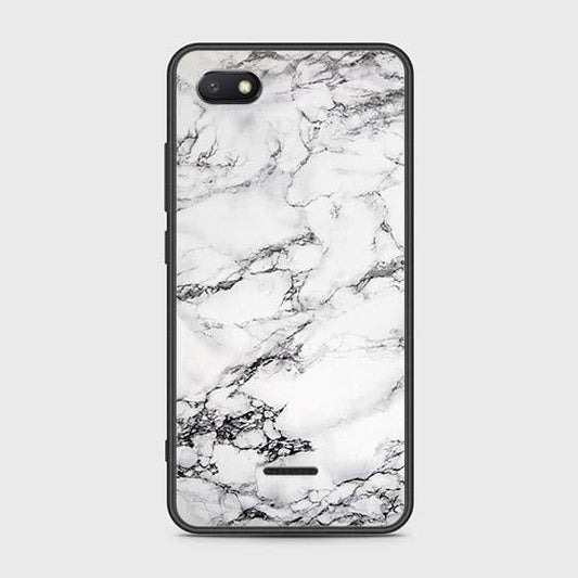 Xiaomi Redmi 6A Cover - White Marble Series - HQ Ultra Shine Premium Infinity Glass Soft Silicon Borders Case