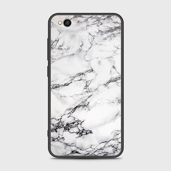 Xiaomi Redmi Go Cover - White Marble Series - HQ Ultra Shine Premium Infinity Glass Soft Silicon Borders Case