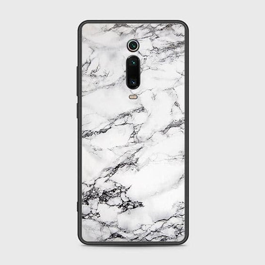 Xiaomi Redmi K20 Cover - White Marble Series - HQ Ultra Shine Premium Infinity Glass Soft Silicon Borders Case