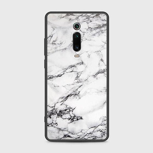 Xiaomi Redmi K20 Pro Cover - White Marble Series - HQ Ultra Shine Premium Infinity Glass Soft Silicon Borders Case