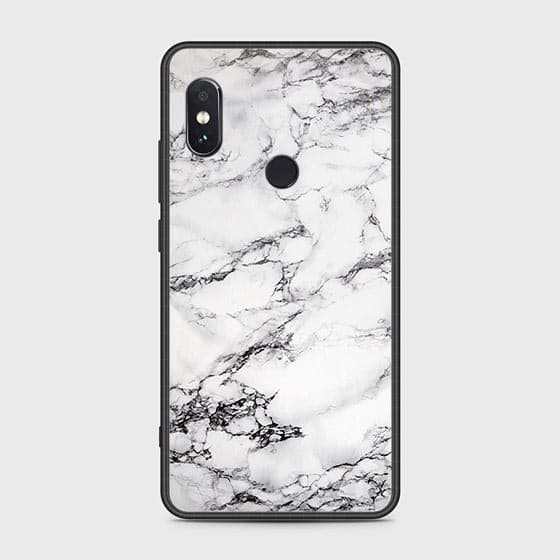 Xiaomi Redmi Note 5 Pro Cover - White Marble Series - HQ Ultra Shine Premium Infinity Glass Soft Silicon Borders Case