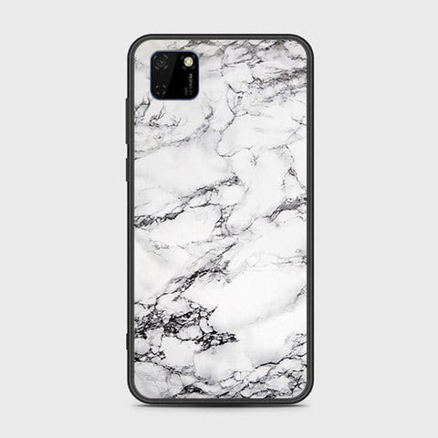 Honor 9S Cover - White Marble Series - HQ Ultra Shine Premium Infinity Glass Soft Silicon Borders Case