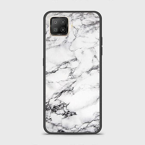 Oppo A93 Cover - White Marble Series - HQ Ultra Shine Premium Infinity Glass Soft Silicon Borders Case