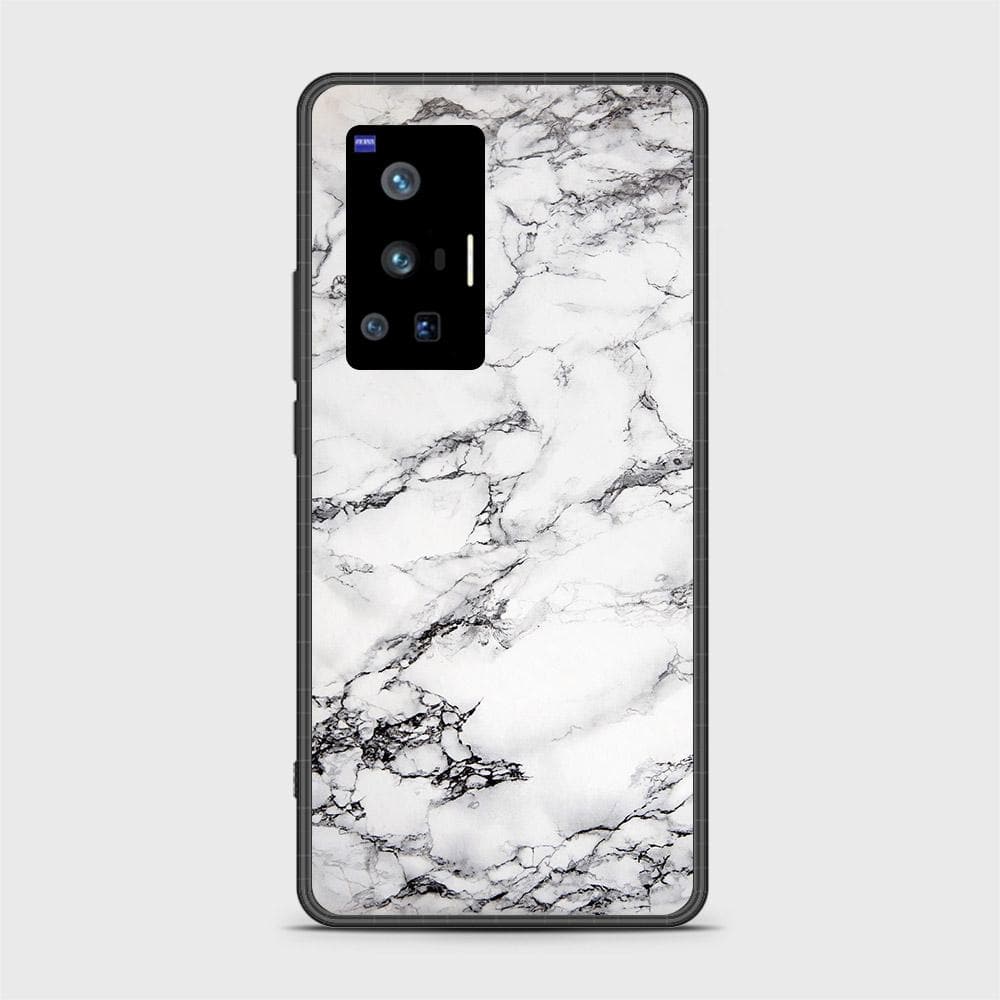 Vivo X70 Pro Cover - White Marble Series - D76 - HQ Ultra Shine Premium Infinity Glass Soft Silicon Borders Case ( Fast Delivery )