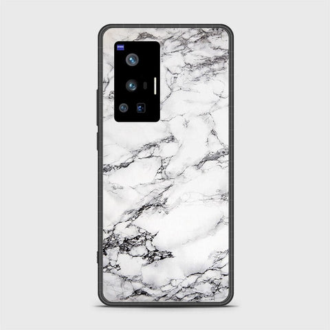 Vivo X70 Pro Cover - White Marble Series - D76 - HQ Ultra Shine Premium Infinity Glass Soft Silicon Borders Case ( Fast Delivery )