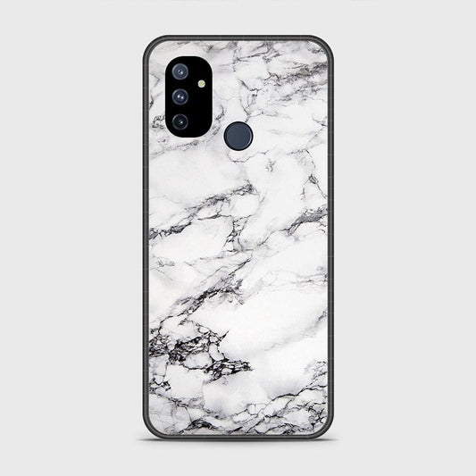 OnePlus Nord N100 Cover- White Marble Series - HQ Ultra Shine Premium Infinity Glass Soft Silicon Borders Case