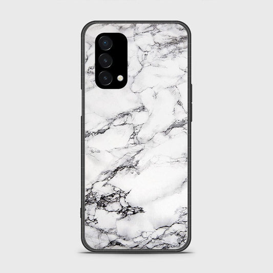 OnePlus Nord N200 5G Cover- White Marble Series - HQ Ultra Shine Premium Infinity Glass Soft Silicon Borders Case