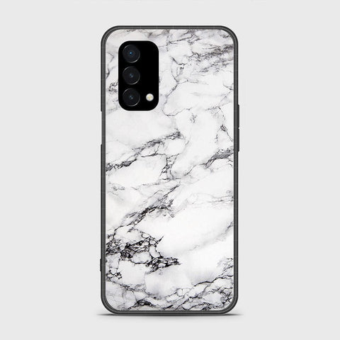 OnePlus Nord N200 5G Cover- White Marble Series - HQ Ultra Shine Premium Infinity Glass Soft Silicon Borders Case