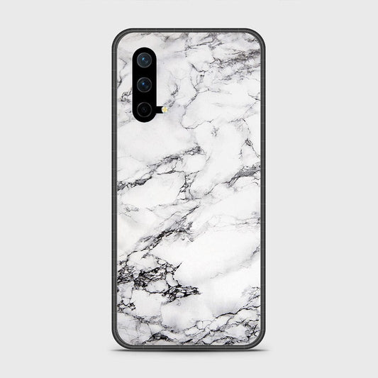 OnePlus Nord CE 5G Cover- White Marble Series - HQ Ultra Shine Premium Infinity Glass Soft Silicon Borders Case