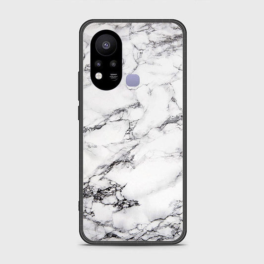 Infinix Hot 11s Cover- White Marble Series - HQ Ultra Shine Premium Infinity Glass Soft Silicon Borders Case