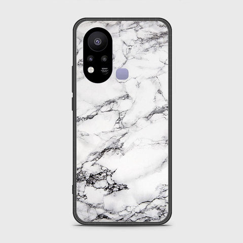 Infinix Hot 11s Cover- White Marble Series - HQ Ultra Shine Premium Infinity Glass Soft Silicon Borders Case