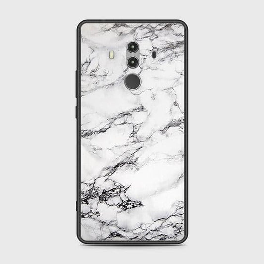 Huawei Mate 10 Pro Cover - White Marble Series - HQ Ultra Shine Premium Infinity Glass Soft Silicon Borders Case