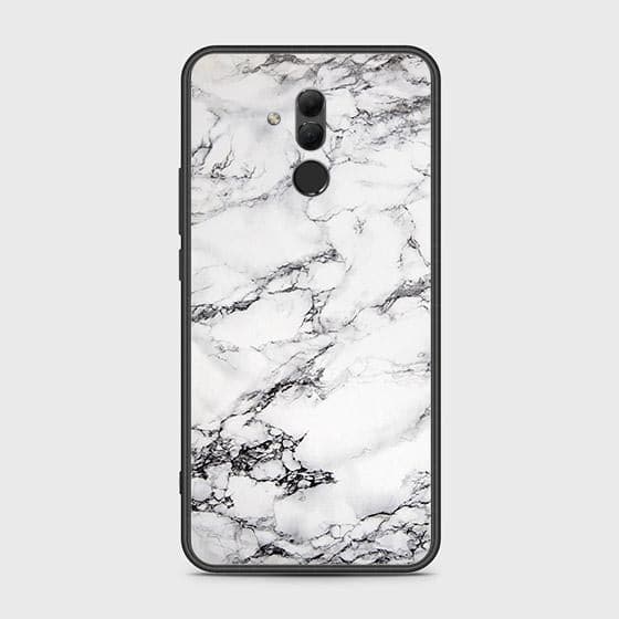 Huawei Mate 20 Lite Cover - White Marble Series - HQ Ultra Shine Premium Infinity Glass Soft Silicon Borders Case