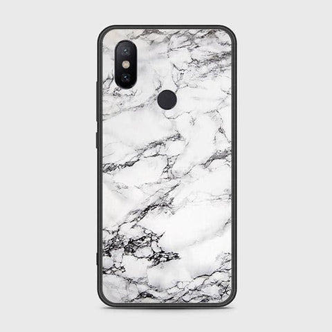 Xiaomi Mi A2 / Mi 6X Cover - White Marble Series - HQ Ultra Shine Premium Infinity Glass Soft Silicon Borders Case