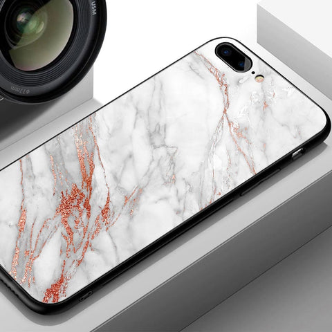 Samsung Galaxy S7 Edge Cover- White Marble Series - HQ Ultra Shine Premium Infinity Glass Soft Silicon Borders Case