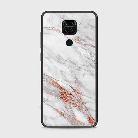 Xiaomi Redmi Note 9 Cover - White Marble Series - HQ Ultra Shine Premium Infinity Glass Soft Silicon Borders Case