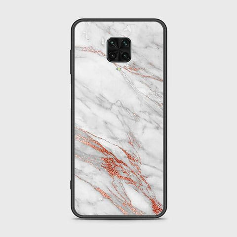 Xiaomi Redmi Note 9S Cover - White Marble Series - HQ Ultra Shine Premium Infinity Glass Soft Silicon Borders Case