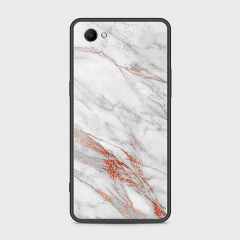 Oppo A3 Cover - White Marble Series - HQ Ultra Shine Premium Infinity Glass Soft Silicon Borders Case