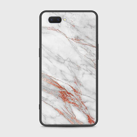 Realme C1 Cover - White Marble Series - HQ Ultra Shine Premium Infinity Glass Soft Silicon Borders Case