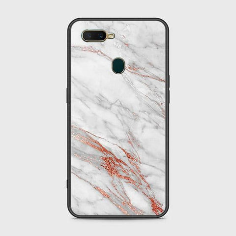 Oppo A11k Cover - White Marble Series - HQ Ultra Shine Premium Infinity Glass Soft Silicon Borders Case