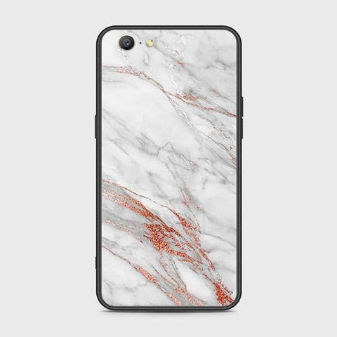 Oppo A39 Cover - White Marble Series - HQ Ultra Shine Premium Infinity Glass Soft Silicon Borders Case