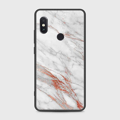 Xiaomi Redmi Note 5 Pro Cover - White Marble Series - HQ Ultra Shine Premium Infinity Glass Soft Silicon Borders Case